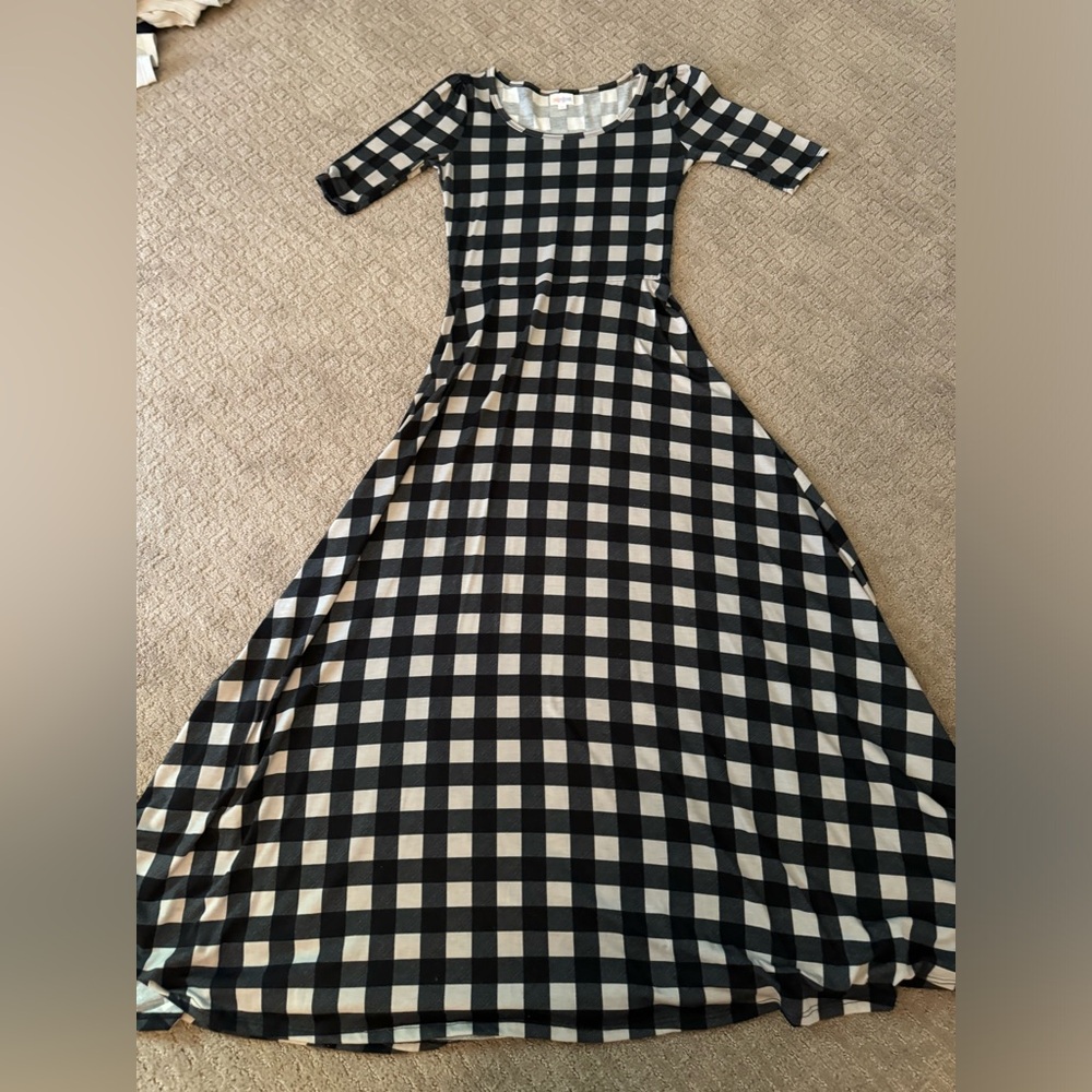 Buffalo plaid Lularoe dress size S